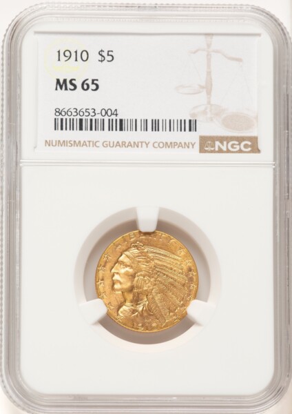 1910 $5 65 NGC
