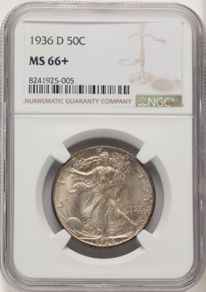 1936-D 50C, MS NGC Plus 66 NGC