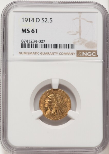 1914-D $2 1/2 61 NGC