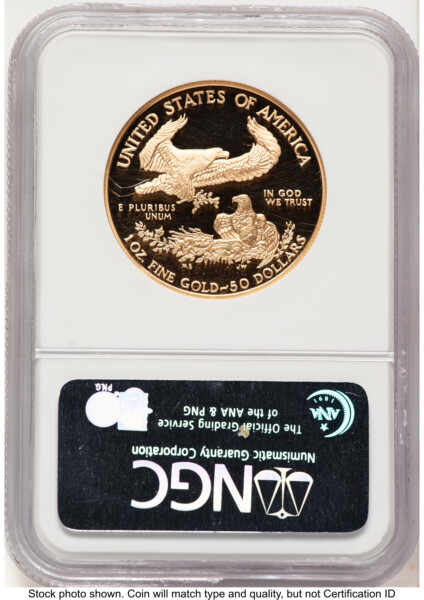 1994-W Proof Gold Eagle 1 oz Brown Label 70 NGC