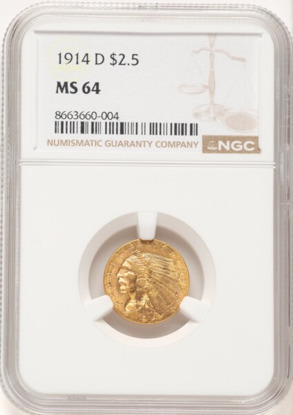 1914-D $2 1/2 64 NGC