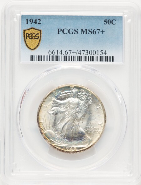 1942 50C, MS PCGS Secure PCGS Plus 67 PCGS