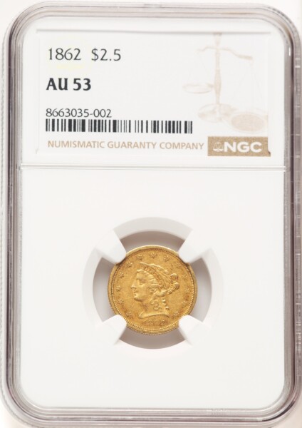 1862 $2 1/2 53 NGC