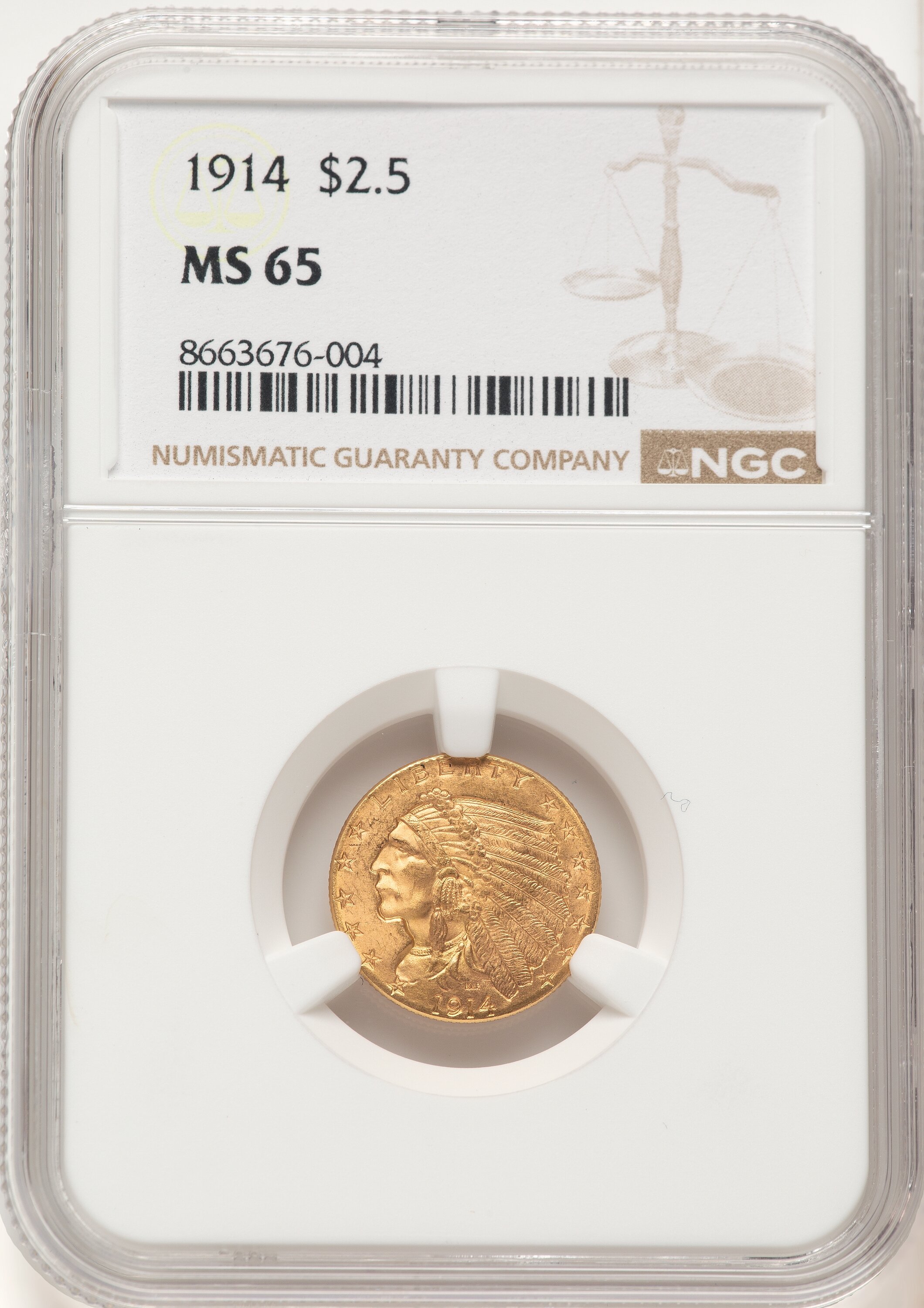 1914 $2 1/2 65 NGC