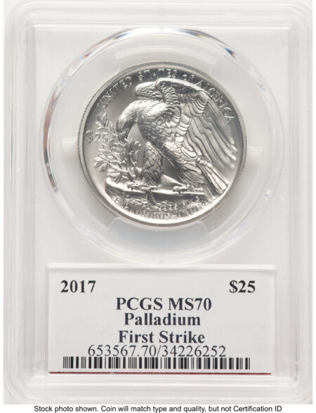 2017 Palladium Eagle 1 oz, MS FS Ed Moy 70 PCGS