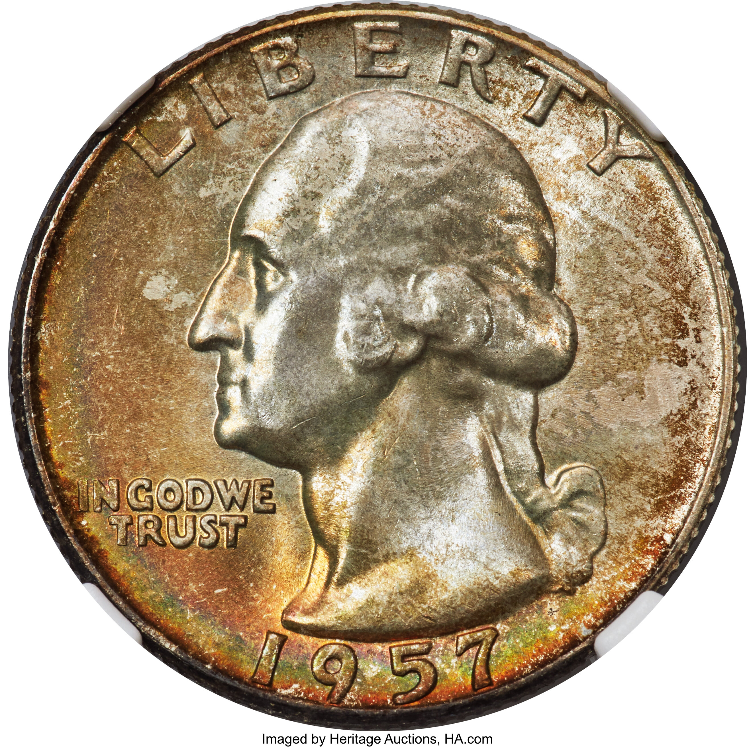 1957-D 25C CAC NGC Plus 67 NGC