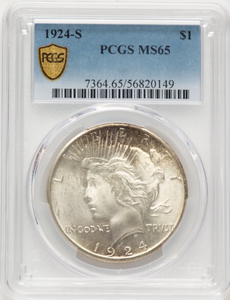 1924-S S$1 PCGS Secure 65 PCGS