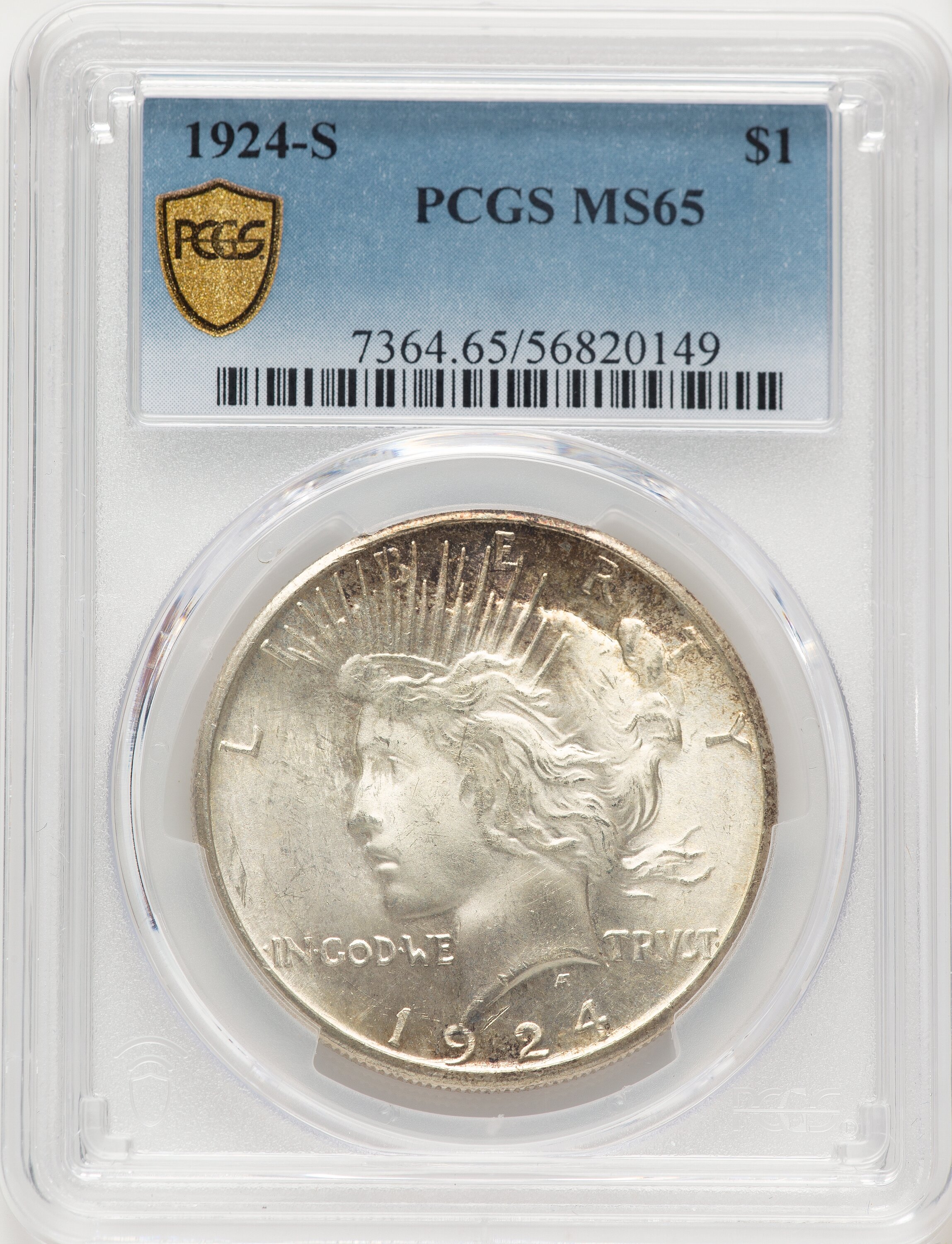 1924-S S$1 PCGS Secure 65 PCGS