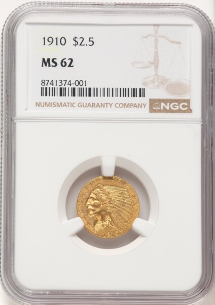 1910 $2 1/2 62 NGC