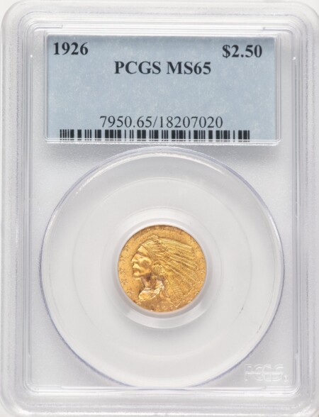 1926 $2 1/2 65 PCGS