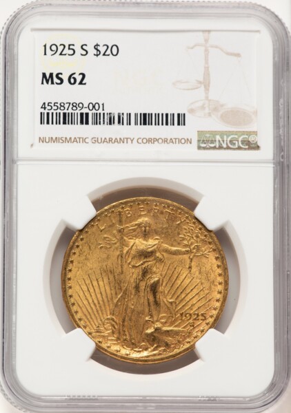 1925-S $20 62 NGC