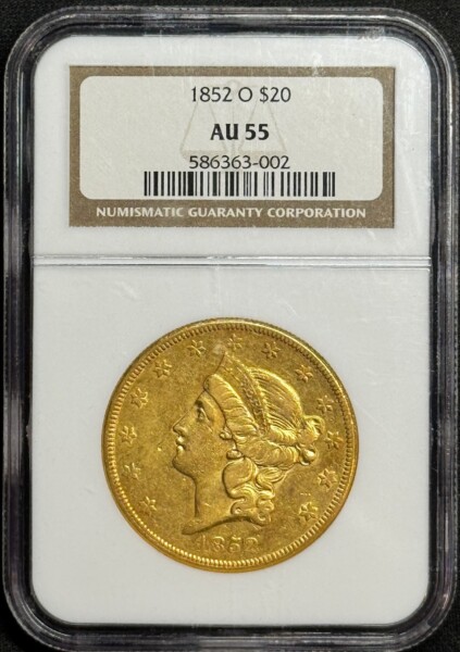 1852-O $20 55 NGC