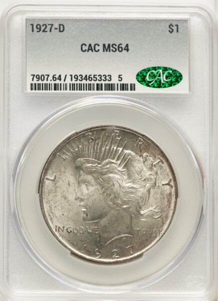 1927-D S$1 64 CACG
