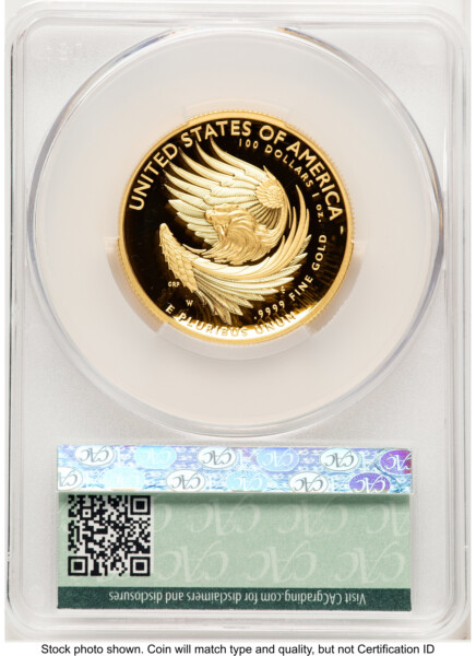 2025-W G$100 American Liberty High Relief, DC Advanced Delivery Ron Drzewucki 70 CACG