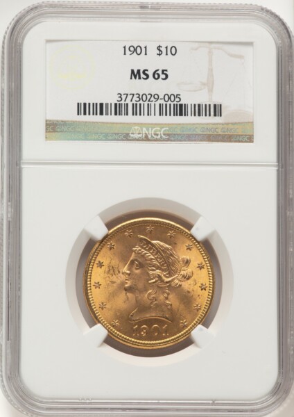 1901 $10 65 NGC