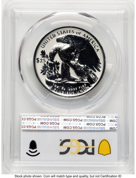 2019-W Palladium Eagle 1 oz, REV PR Blue Gradient 70 PCGS