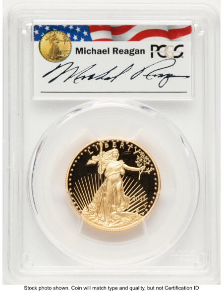 2011-W Proof Gold Eagle 1/2 oz Reagan Legacy Series Michael Reagan 70 PCGS