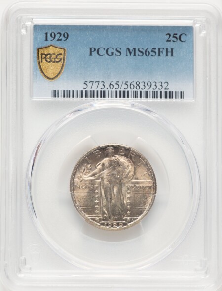 1929 25C, FH PCGS Secure 65 PCGS