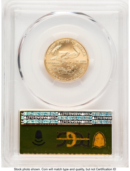 2008-W Burnished Gold Eagle 1/4 oz Gold Foil 70 PCGS