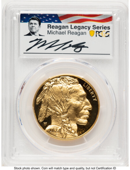 2024-W Proof Gold Buffalo 1 oz AR Reagan Legacy Series Michael Reagan Picture 70 PCGS