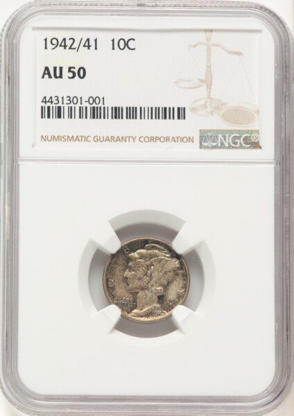 1942/1 10C FS-101, MS 50 NGC