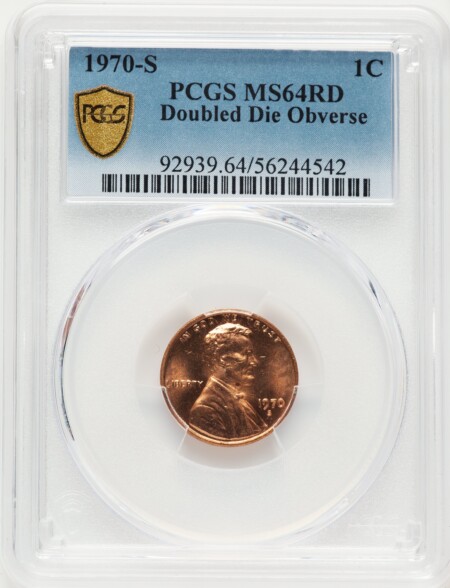 1970-S 1C Doubled Die, RD PCGS Secure 64 PCGS