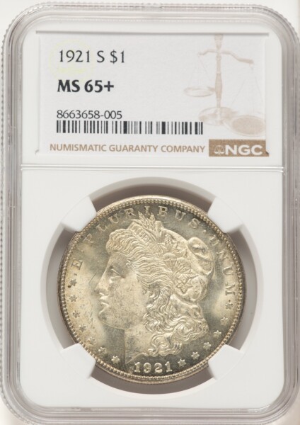 1921-S S$1 NGC Plus 65 NGC