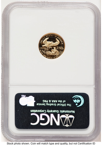 1992-P Proof Gold Eagle 1/10 oz Brown Label 70 NGC