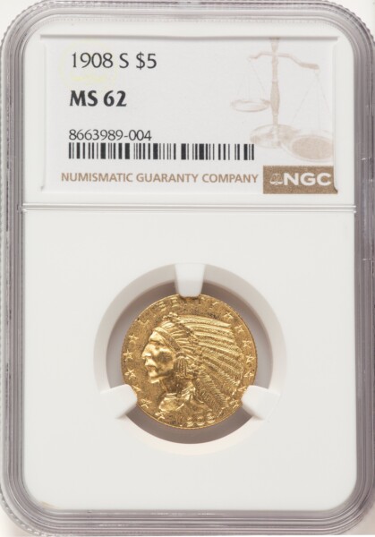 1908-S $5 62 NGC