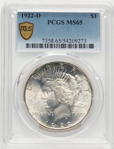 1922-D S$1 PCGS Secure 65 PCGS