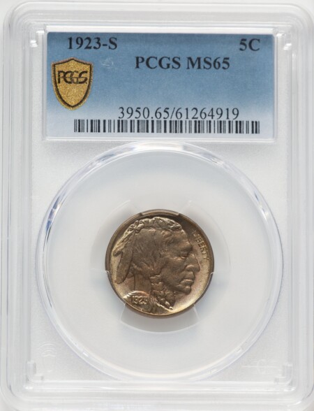 1923-S 5C PCGS Secure 65 PCGS