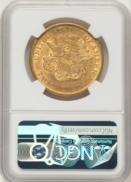 1854 $20 Small Date 55 NGC