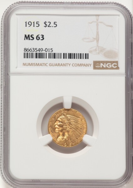 1915 $2 1/2 63 NGC