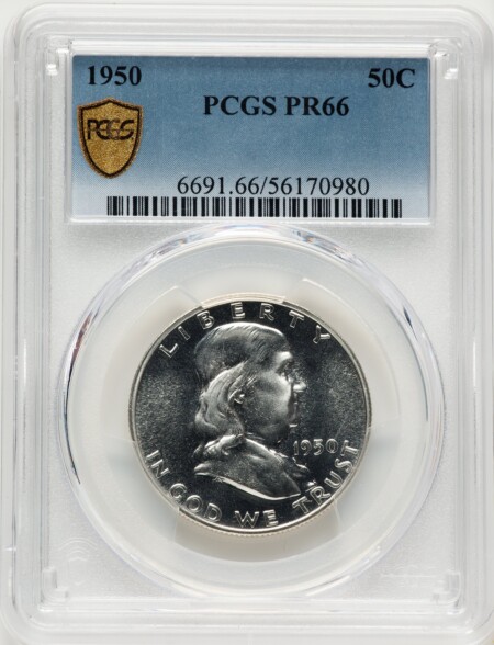 1950 50C PCGS Secure 66 PCGS