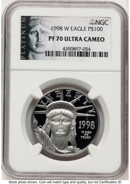 1998-W Proof Platinum Eagle 1 oz American Liberty Series Label 70 NGC