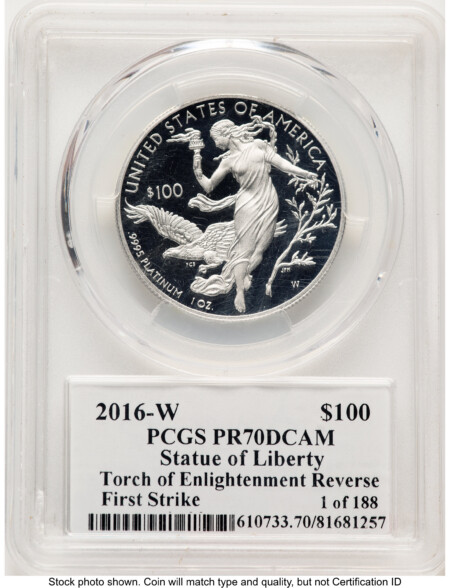 2016-W Proof Platinum Eagle 1 oz FS Ed Moy 70 PCGS