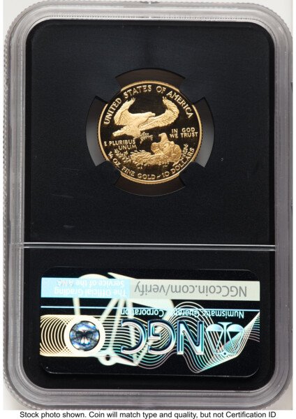 2005-W Proof Gold Eagle 1/4 oz Miles Standish Blk Core 70 NGC