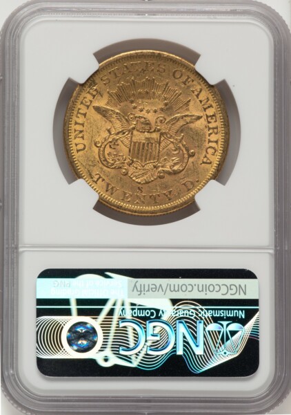 1856-S $20 55 NGC