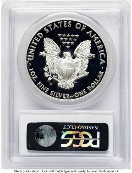 2012-W Proof Silver Eagle 1 oz Blue Gradient 70 PCGS