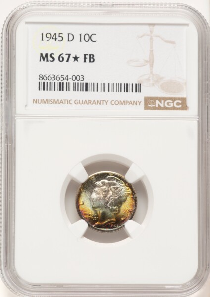 1945-D 10C, FB 67 NGC