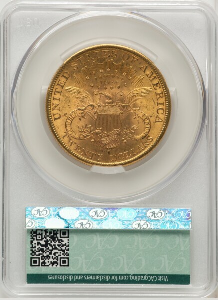 1892-S $20 62 CACG