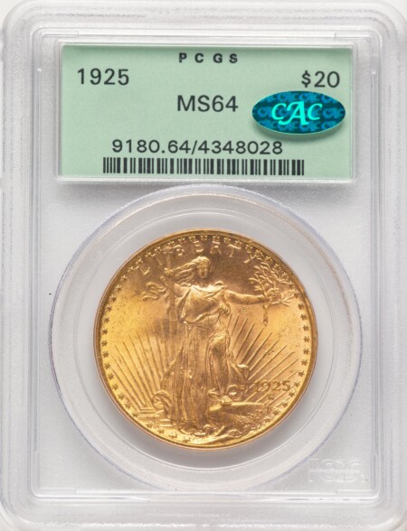 1925 $20 CAC 64 PCGS