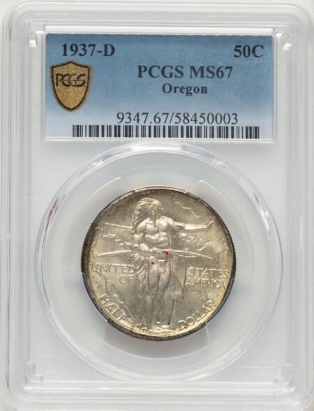 1937-D 50C Oregon, MS PCGS Secure 67 PCGS