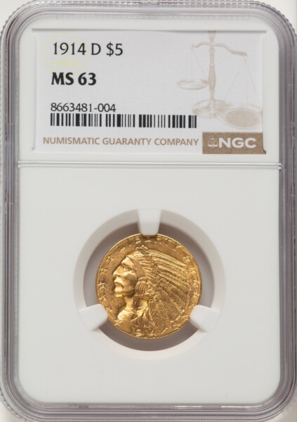 1914-D $5 63 NGC