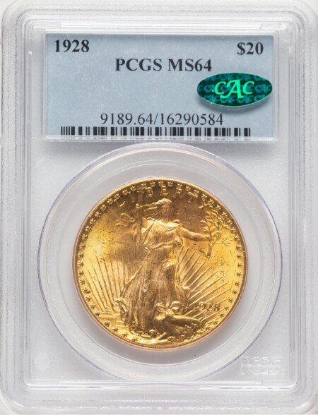1928 $20 CAC 64 PCGS