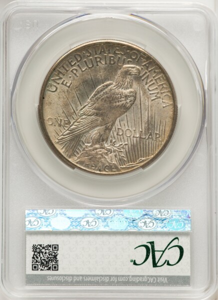 1921 S$1 Peace, MS 64 CACG