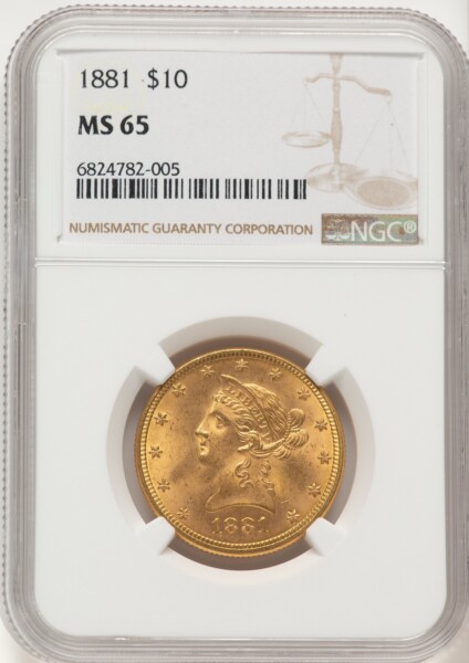 1881 $10 65 NGC