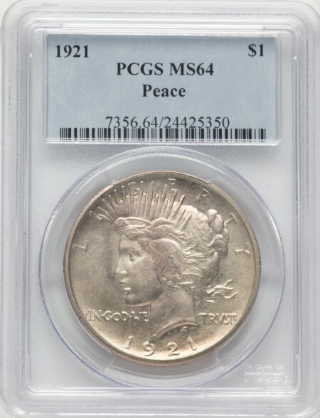 1921 S$1 Peace, MS 64 PCGS
