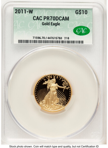 2011-W Proof Gold Eagle 1/4 oz Non Designation 70 CACG