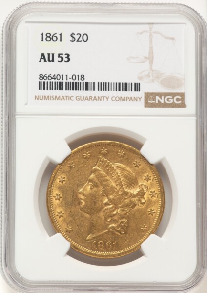 1861 $20 53 NGC